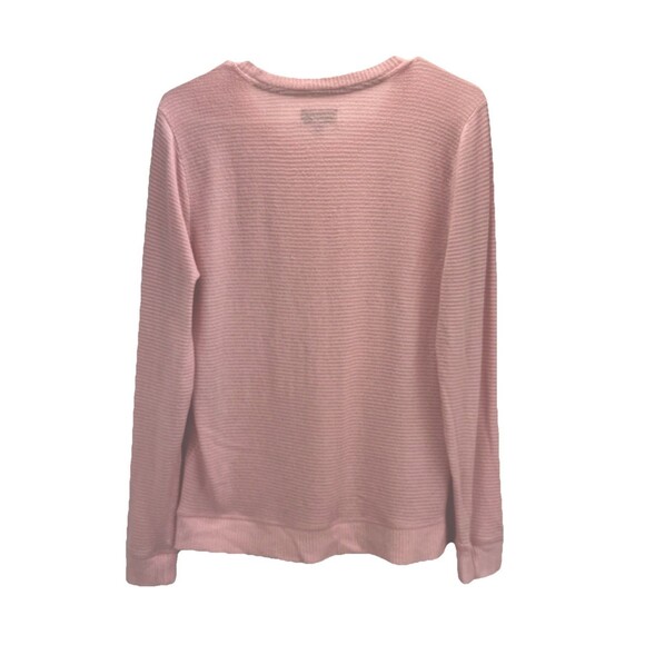 Lucky Brand Women's Pink Striped Pullover Sweater Size S - Picture 2 of 7